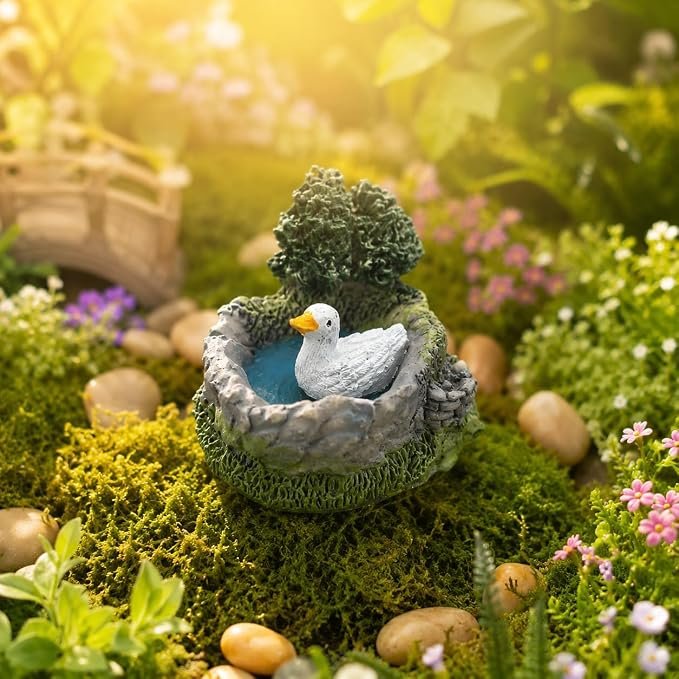 Mini Duck Pond Figurine-1
