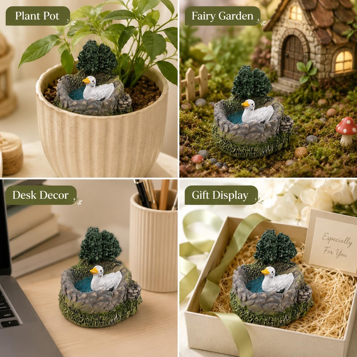 Mini Duck Pond Figurine-3