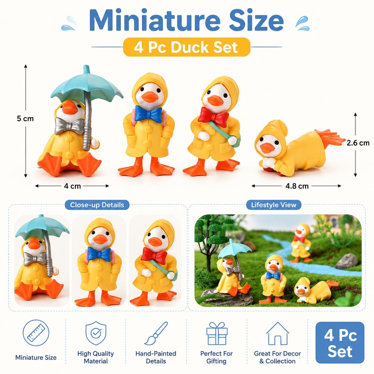 Miniature-Cartoon-Duck-In-Raincoat-3