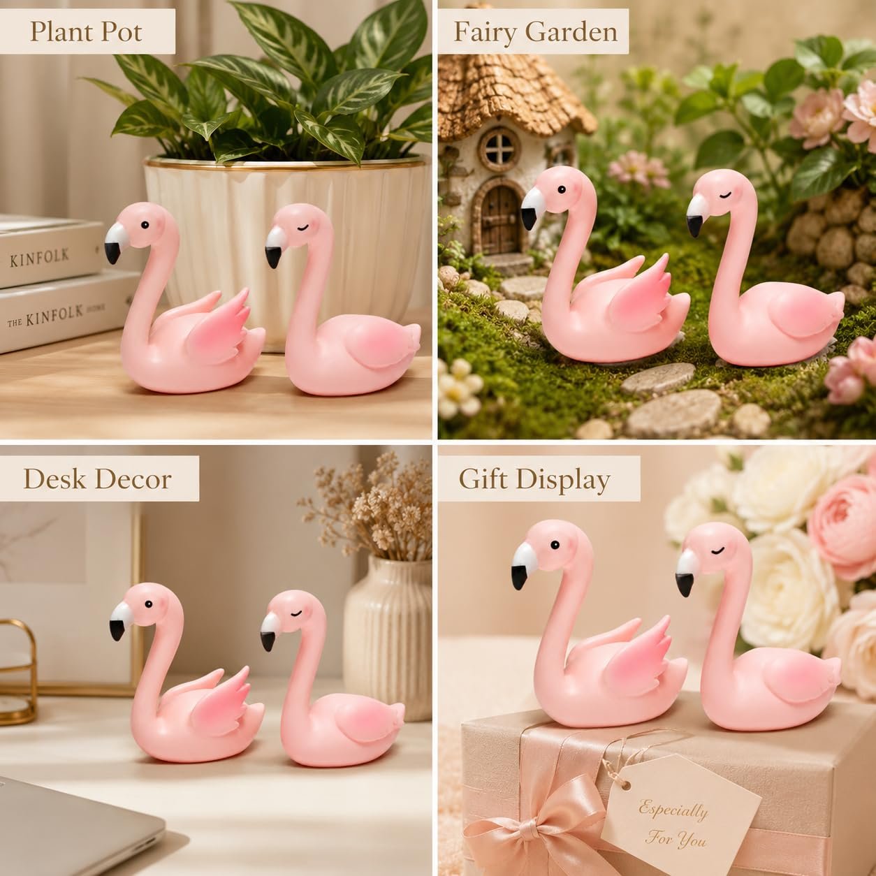 Pink Flamingo Figurines-2