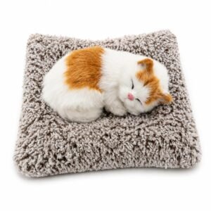 Realistic Sleeping Cat Plush Toy